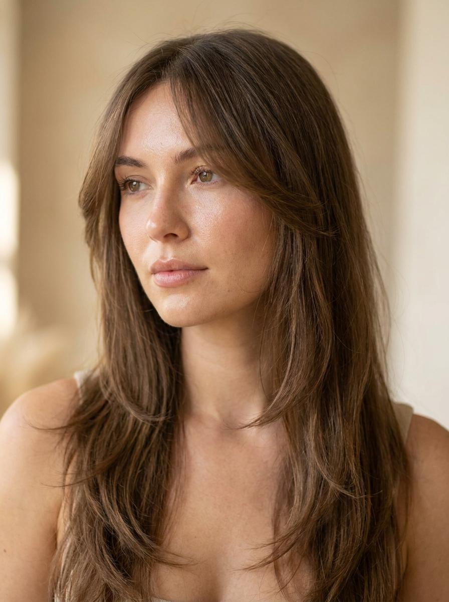 Lange Haare mit Face Framing - moderner Langhaarschnitt